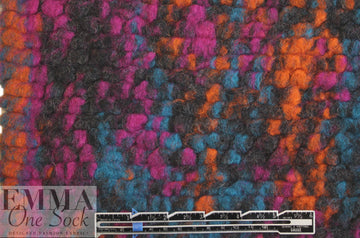 Italian wool boucle' - spice/lagoon/fuchsia