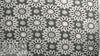 Italian textured wool fleece knit - gray flowers