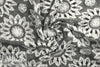 Italian textured wool fleece knit - gray flowers .75 yds