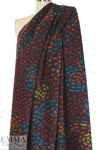 Italian textured wool fleece knit - swirling dots