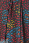 Italian textured wool fleece knit - swirling dots