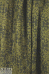 Italian olive medallion textured wool fleece 1.625 yds