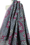 Italian textured dot wool fleece knit - swirling dots
