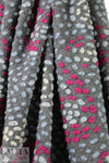 Italian textured dot wool fleece knit - swirling dots 2.5 yds