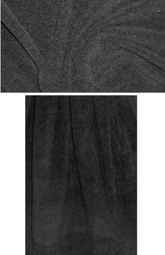 Italian wool fleece woven - black