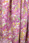 Italian magenta/citrus over-printed wool blend woven 1.875 yd