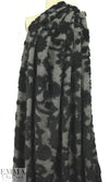 Italian black/gray lattice fluff wool fleece