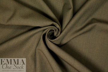 fine quality wool gabardine - bark heather