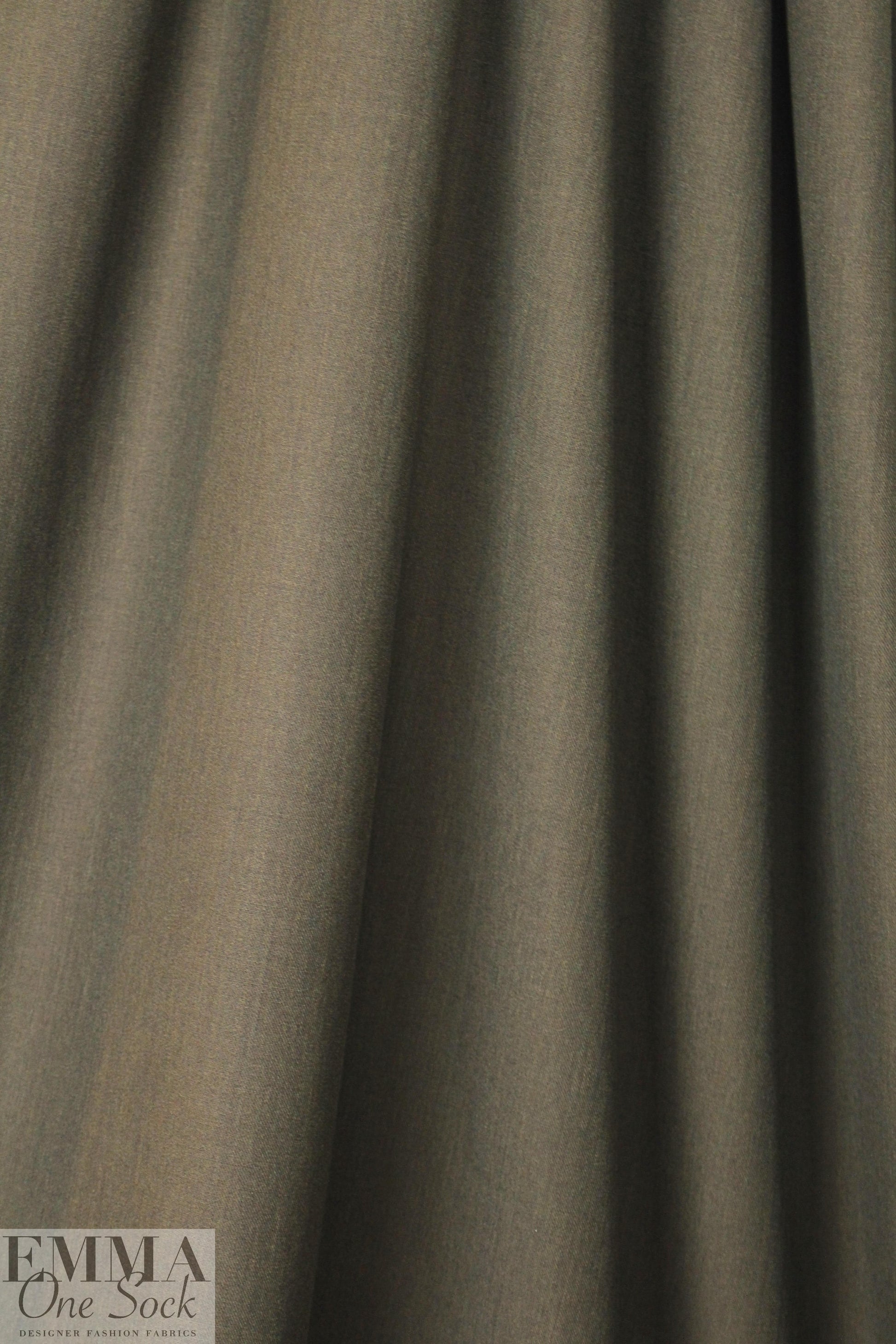 fine quality wool gabardine - bark heather