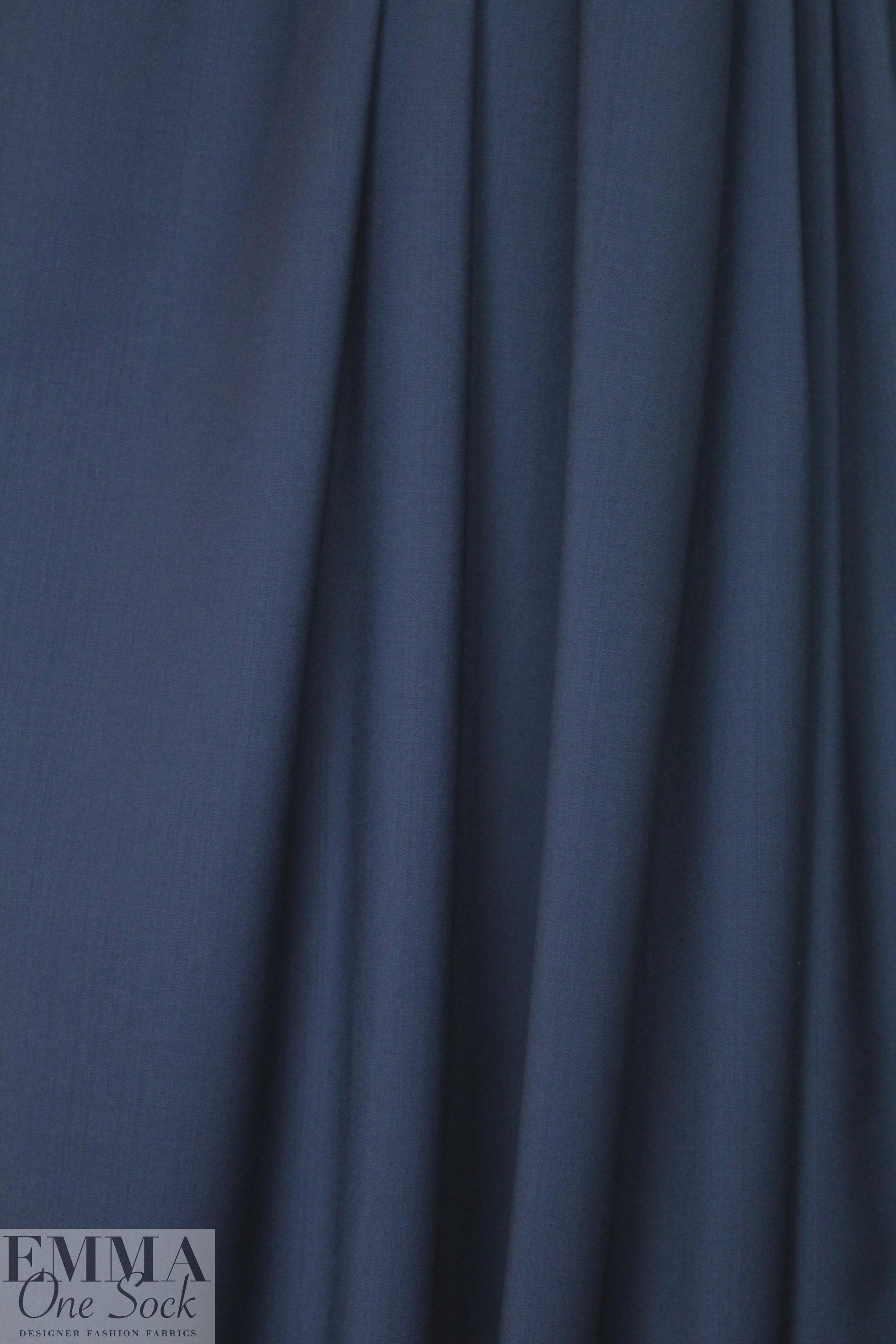 fine quality wool gabardine - classic navy