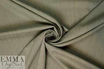 fine quality wool gabardine - putty heather 2 yd