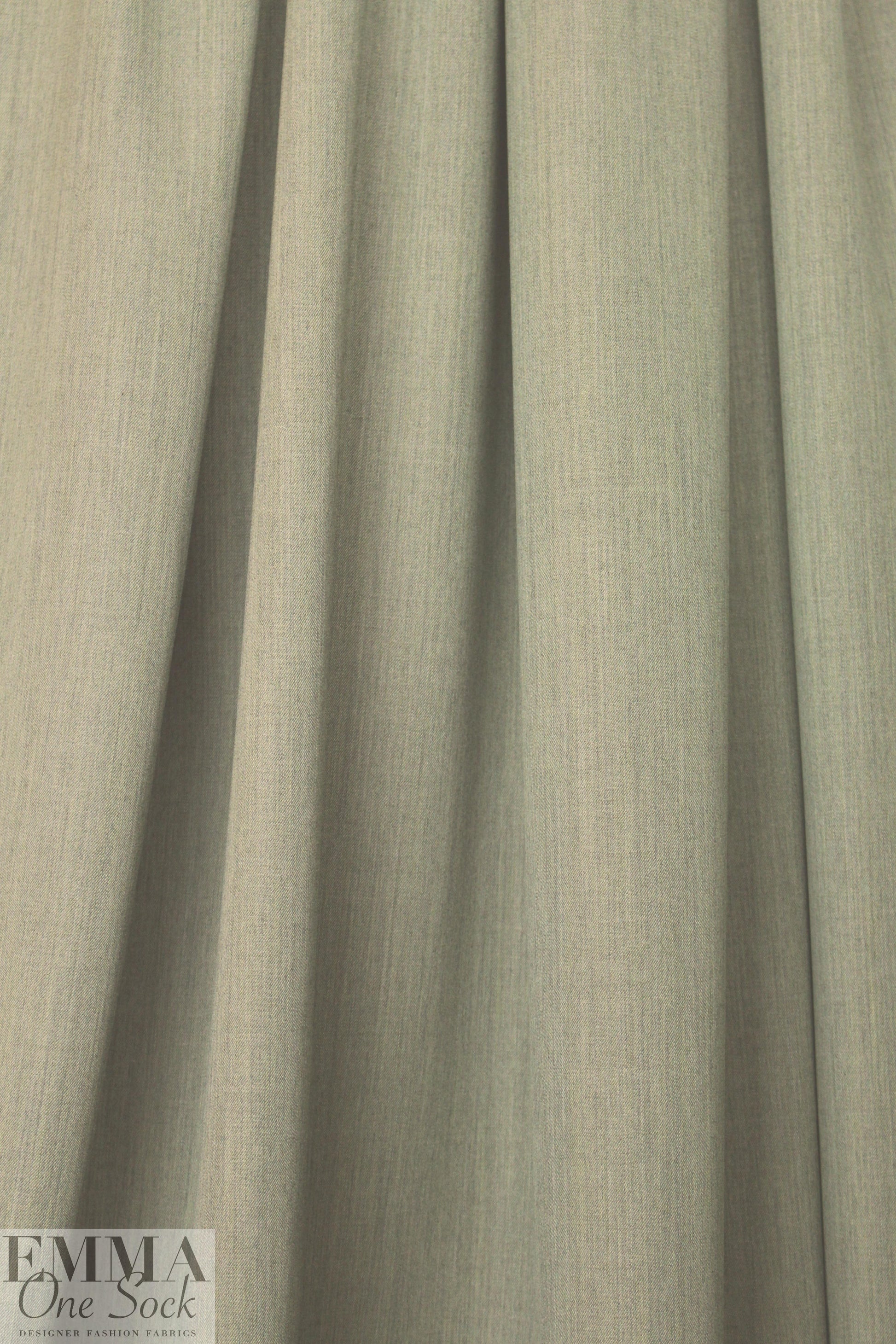 fine quality wool gabardine - putty heather 2 yd