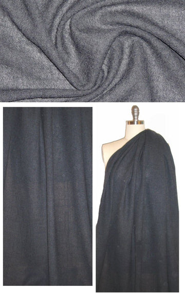 all wool semi-opaque gauze - charcoal