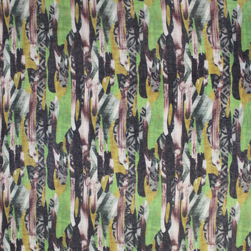 Italian 'forest veil' printed wool/cashmere/silk gauze 1.25 yds