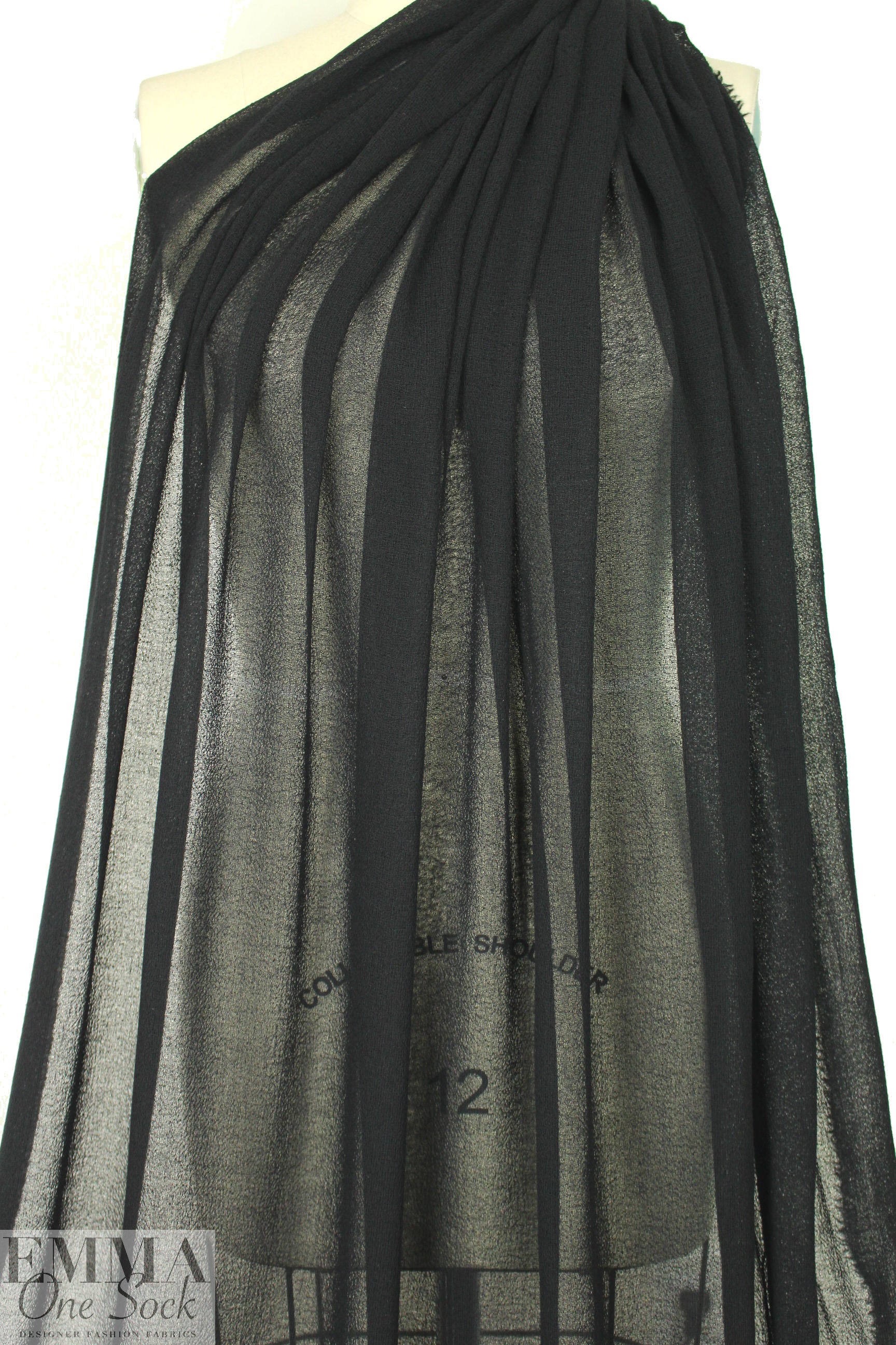 Noriso1 Ferrari all wool  gauze - black .75 yds