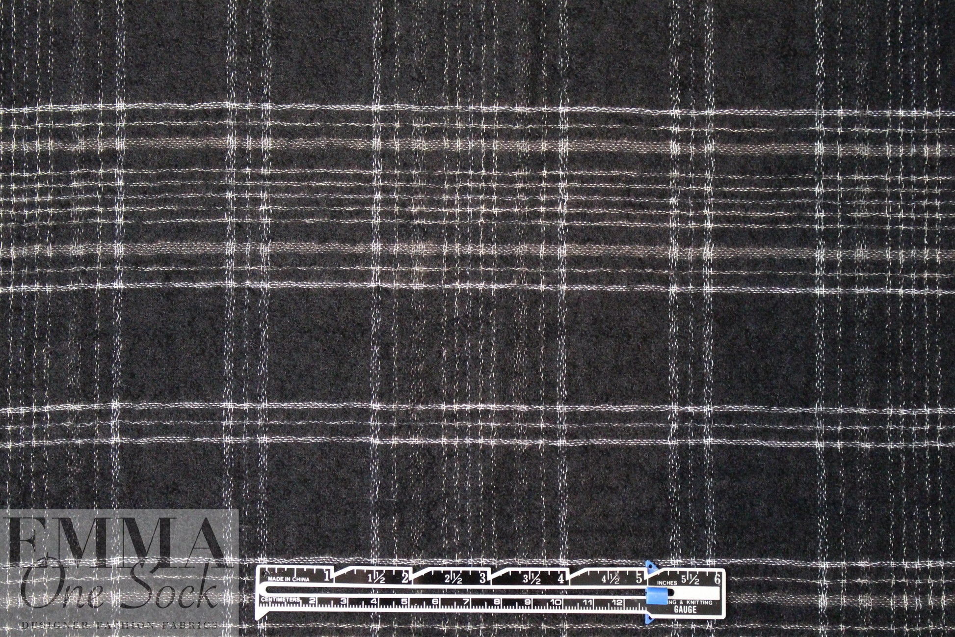 Noriso1 Ferrari yarn dyed wool gauze - b/w plaid