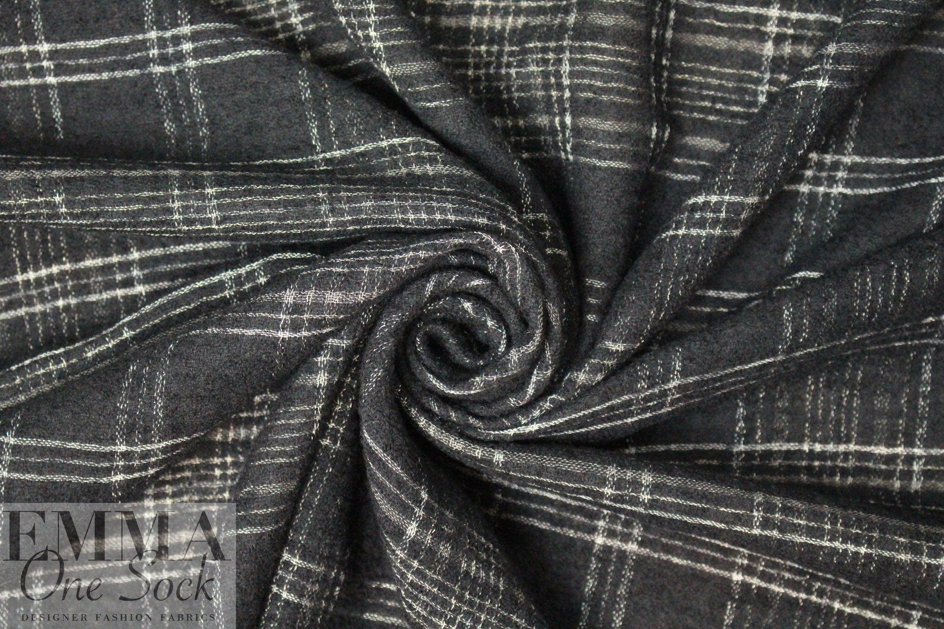 Noriso1 Ferrari yarn dyed wool gauze - b/w plaid