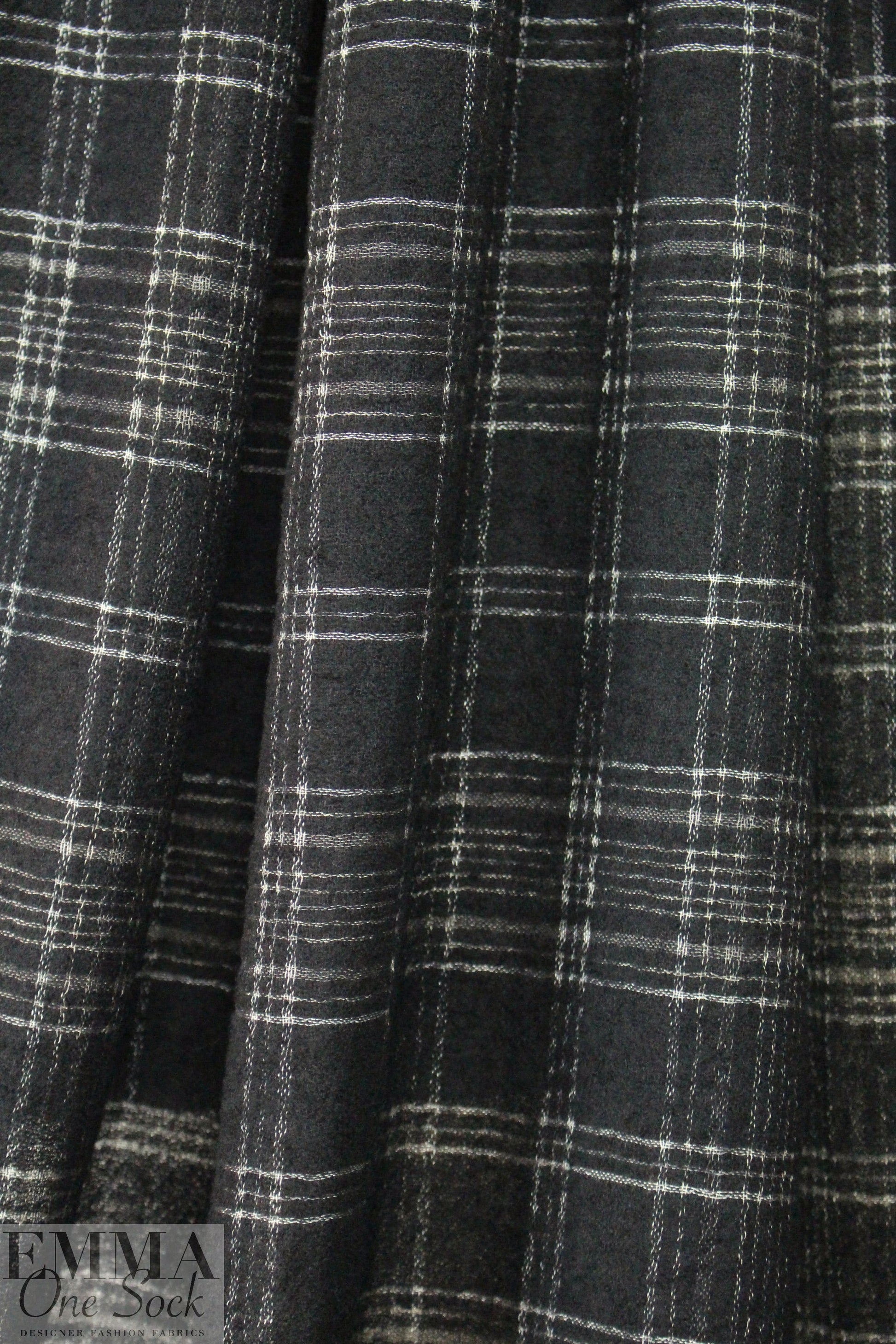 Noriso1 Ferrari yarn dyed wool gauze - b/w plaid