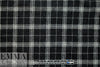 Japanese yarn dyed plaid wool gauze - black/white 1.875 yd