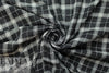 Japanese yarn dyed plaid wool gauze - black/white