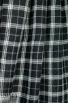 Japanese yarn dyed plaid wool gauze - black/white 1.75 yd