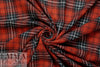 Japanese yarn dyed plaid wool gauze - black/red