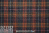 Japanese yarn dyed plaid wool gauze - rust/midnight
