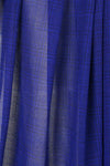 Italian yarn dyed subtle plaid wool gauze - black/blue
