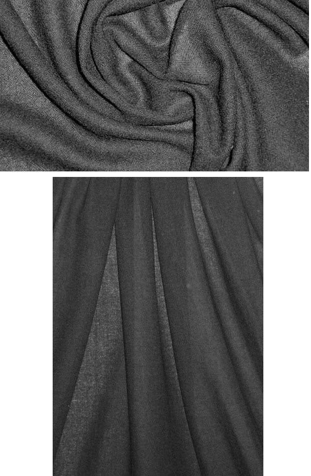 The0ry wool gauze - black herringbone weave 1.625 yd