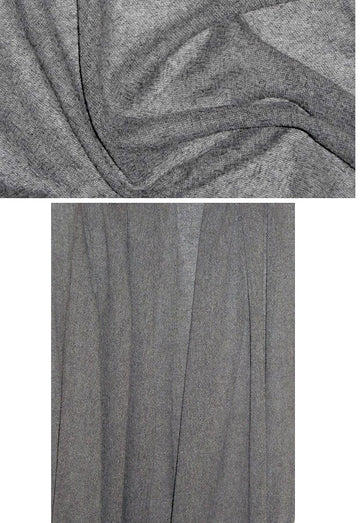 Italian wool gauze - tweedy charcoal