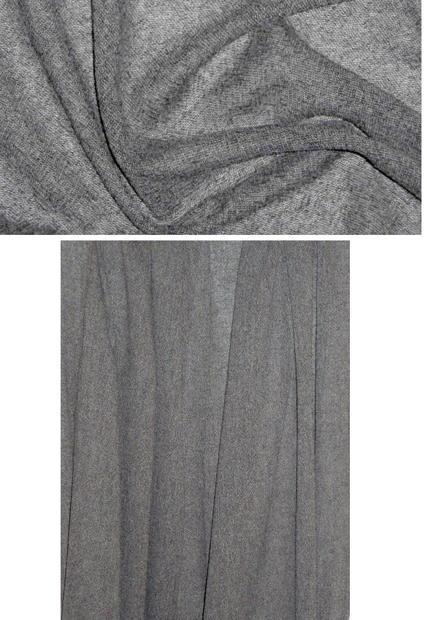 Italian wool gauze - tweedy charcoal .875 yds