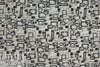 Italian black/gray mod graphic textured wool fleece 1.875 yd