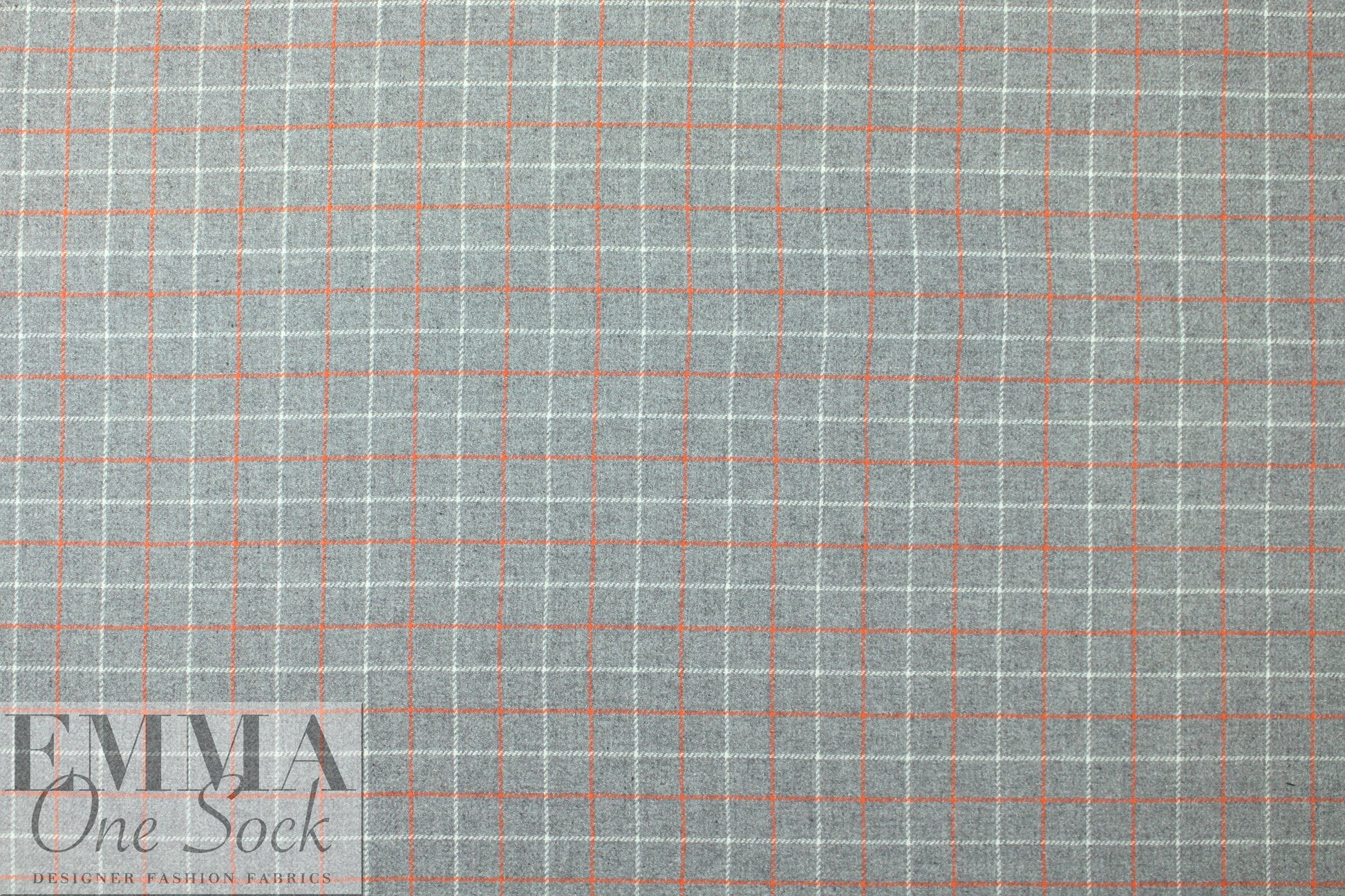 Rag and B0ne gray/tangerine plaid wool suiting