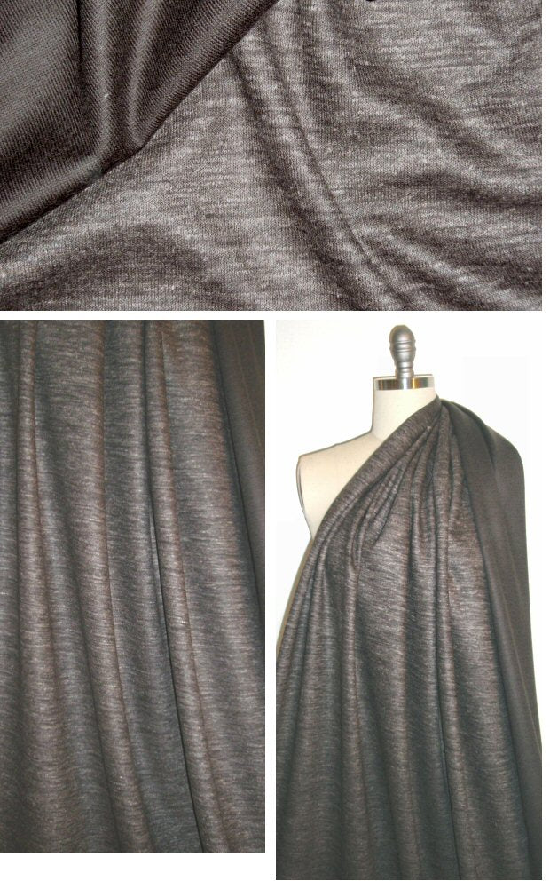 Italian wool/hemp 2-ply sweater knit - mocha 1.375 yd