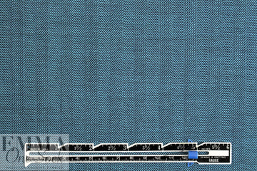Italian teal/black wool herringbone suiting .875 yds