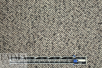 Italian earth tones wool blend herringbone woven 2.5 yd