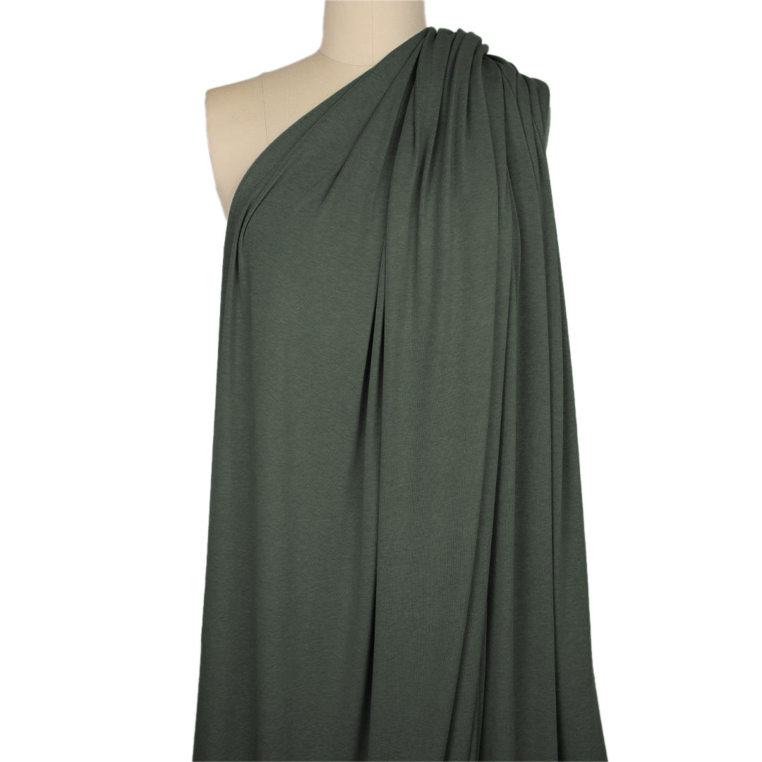 lyocell/wool stretch jersey - loden .5 yds