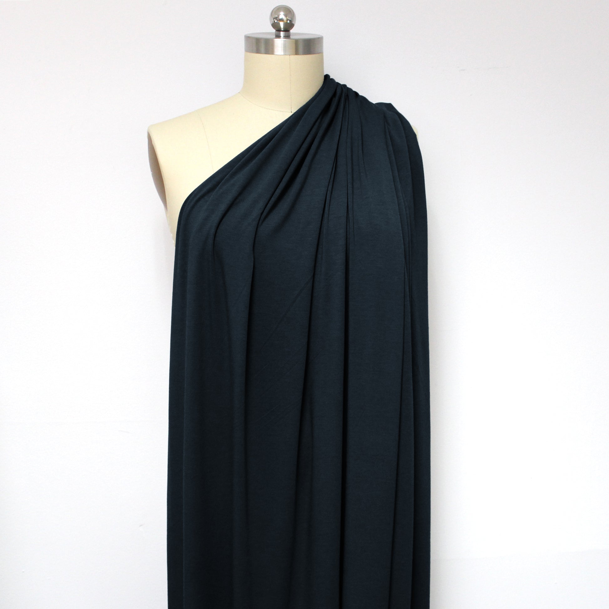 'prima lana' drapey lyocell/wool jersey, Oeko-Tex cert. - midnight