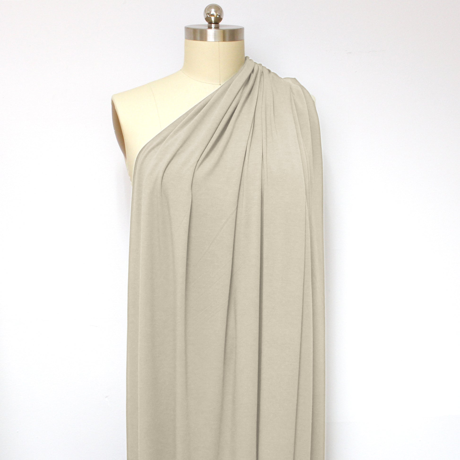 'prima lana' drapey viscose wool blend knit, Oeko-Tex cert. - bone