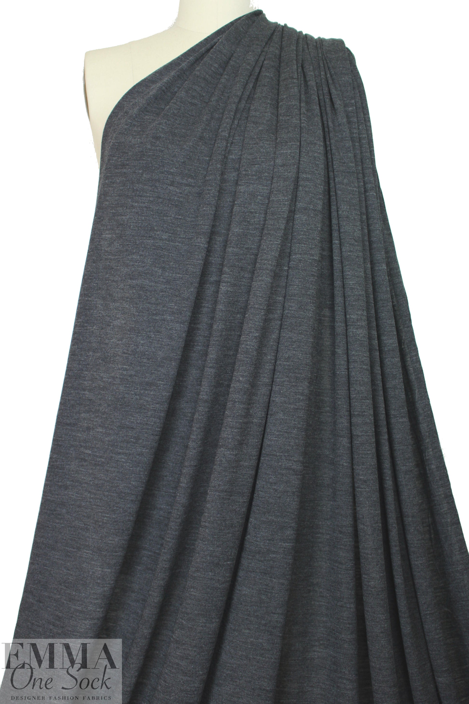 Italian wool/lycra jersey - gunmetal gray