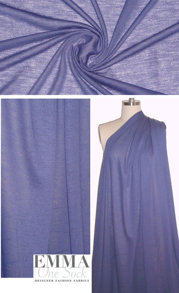 NY designer thin wool crepe sweater knit - grape 1.625 yd