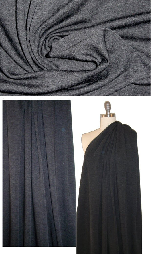 Italian wool doubleknit - dark charcoal