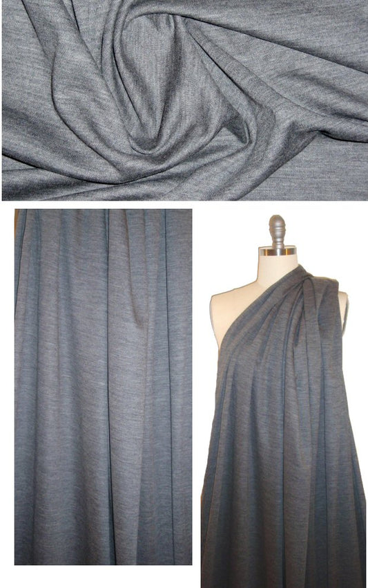 Italian wool doubleknit - graphite heather