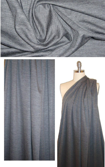 Italian wool doubleknit - graphite heather 1.375 yd