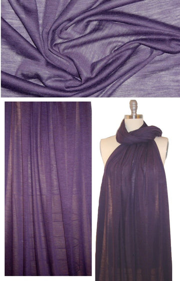 Italian featherwieght wool/lycra jersey - mulberry