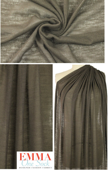 Italian wool gauze sweater knit - chocolate chip 2 yds