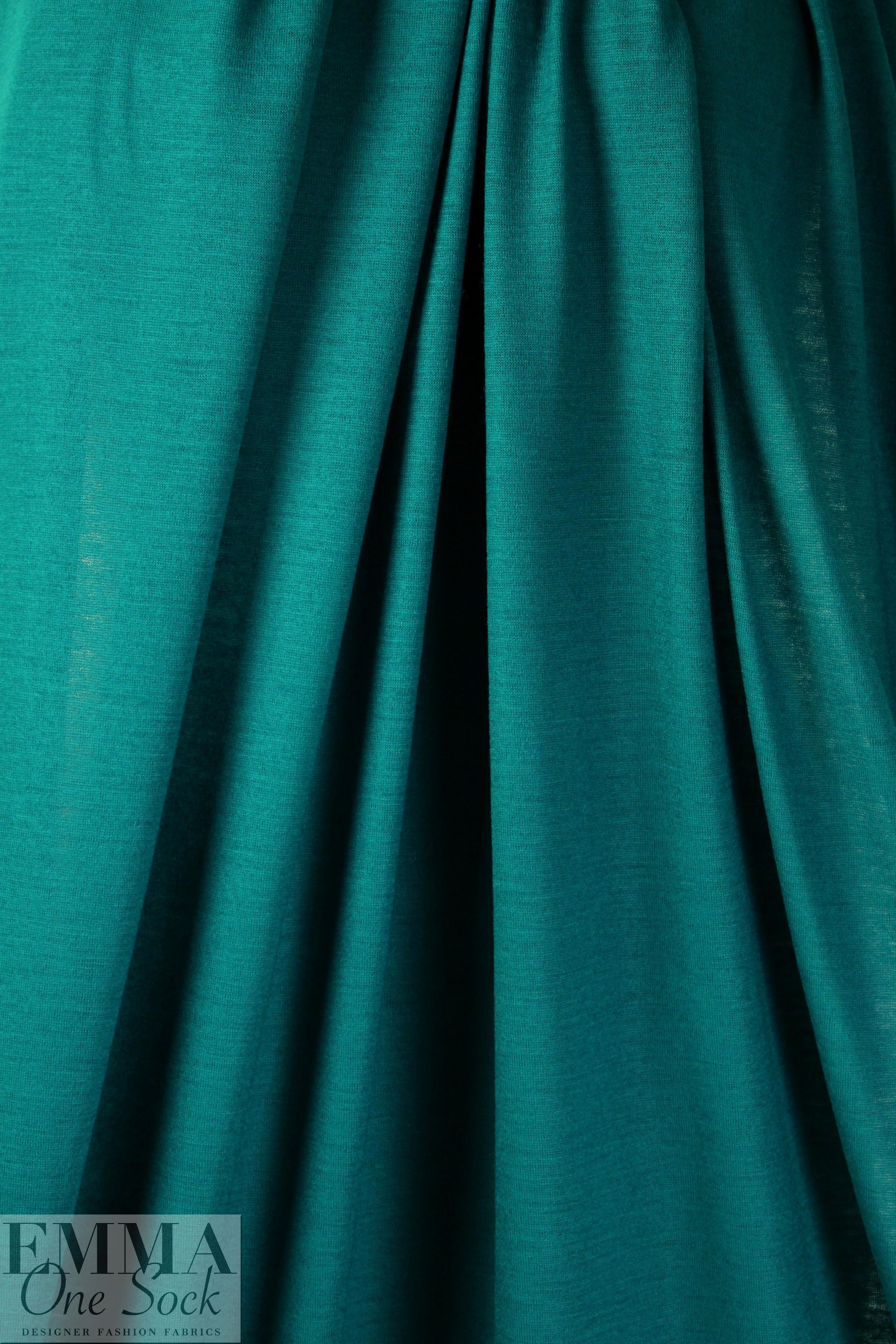 Italian wool/lycra jersey - teal 1.5 yds