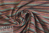 Italian wool blend, yarn-dyed autumn tones stripe sweater
