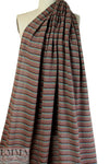 Italian wool blend, yarn-dyed autumn tones stripe sweater