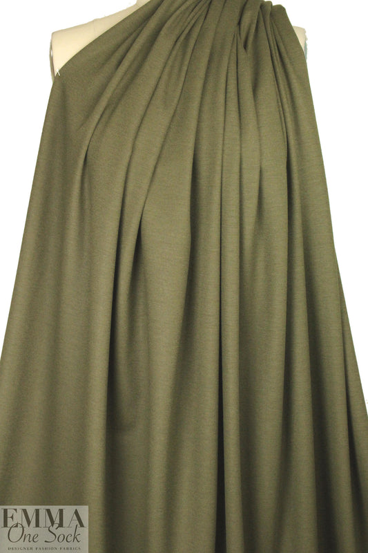 famous designer wool doubleknit - olive drab